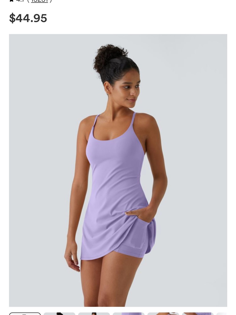 Halara NWT Lavender Women’s Active Dress